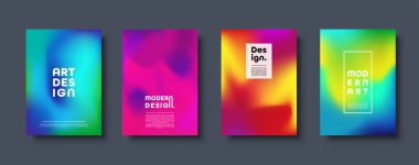 Soyut modern tasarım arka plan. Renkli neon degrade. Dinamik Kuzey ışıkları renkler. Eps10 vektör.