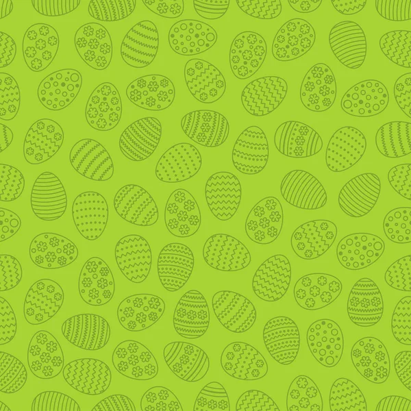 Paskalya yumurta ile sorunsuz arka plan. Hediye kartı yumurta süsleme, desen. Bahar sezon tatil. — Stok Vektör