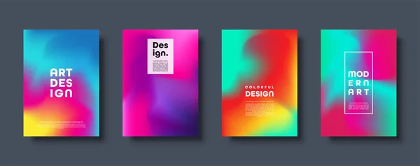 Fond abstrait moderne coloré avec dégradé rouge fluo, vert, bleu, violet, jaune et rose. Affiche dynamique de flux de couleurs, bannière. Illustration vectorielle . — Image vectorielle