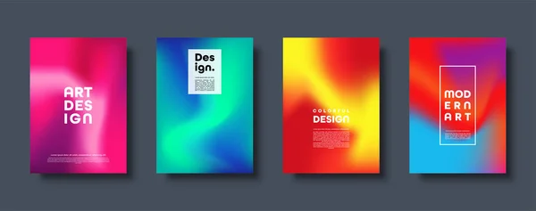 Fond abstrait moderne coloré avec dégradé rouge fluo, vert, bleu, violet, jaune et rose. Affiche dynamique de flux de couleurs, bannière. Illustration vectorielle . — Image vectorielle