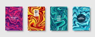 Renkli soyut geometrik arkaplan. Sıvı dinamik çizgili gradyan dalgalar. Akışkan mermer dokusu. Modern kapaklar hazır. Eps10 vektörü.
