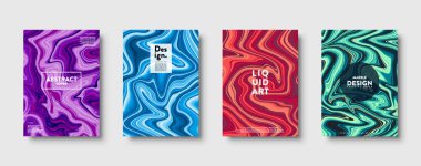 Renkli soyut geometrik arkaplan. Sıvı dinamik çizgili gradyan dalgalar. Akışkan mermer dokusu. Modern kapaklar hazır. Eps10 vektörü.