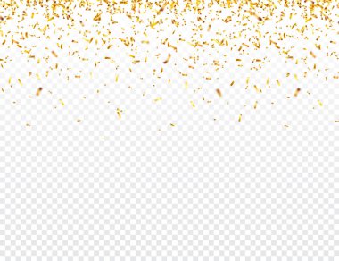 Noel altın konfetisi. Altın renginde parlayan bir parıltı. Yeni yıl, doğum günü, sevgililer günü tasarım öğesi. Tatil arkaplanı.