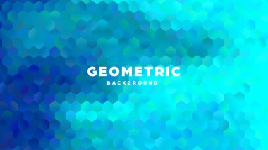 Altıgen Çokgen soyut arka plan. Renkli üçgen degrade tasarımı. Düşük Poly Altıgen şekil afiş. Vektör Illustration.