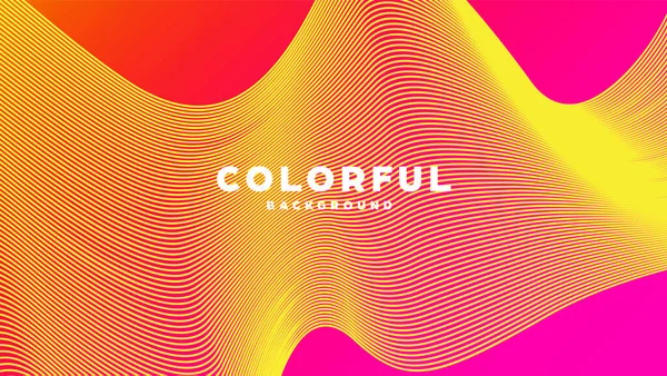 Modern minimal colorful abstract background, lines and geometric shapes design with gradient color. Vector illustration. — Stock Vector