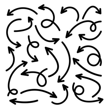 Siyah El Okları Beyaz Arkaplanda Ayarlandı. Ok, İmleç Simgesi. Vektör Noktaları Koleksiyonu. Geri, Sonraki Web Sayfası İşareti. 