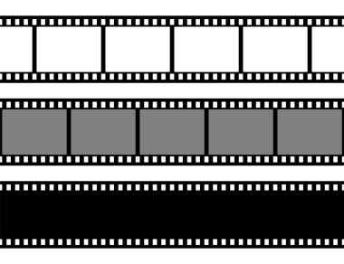 Film koleksiyonu. Eski moda sinema şeridi. Vektör fotoğraf çerçevesi.