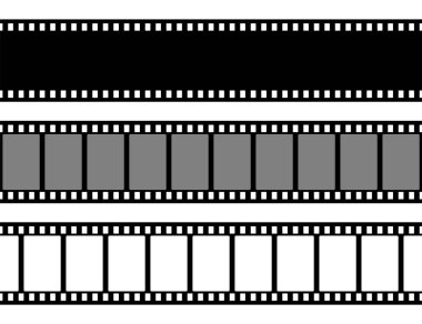 Film koleksiyonu. Eski moda sinema şeridi. Vektör fotoğraf çerçevesi.