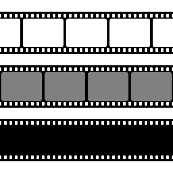 Collezione di strisce di film. Vecchia striscia di cinema retrò. Cornice vettoriale . — Vettoriale Stock