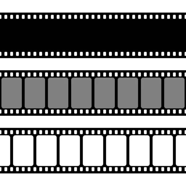 Filmstreifensammlung. alter Retro-Kinostreifen. Vektor-Fotorahmen. — Stockvektor