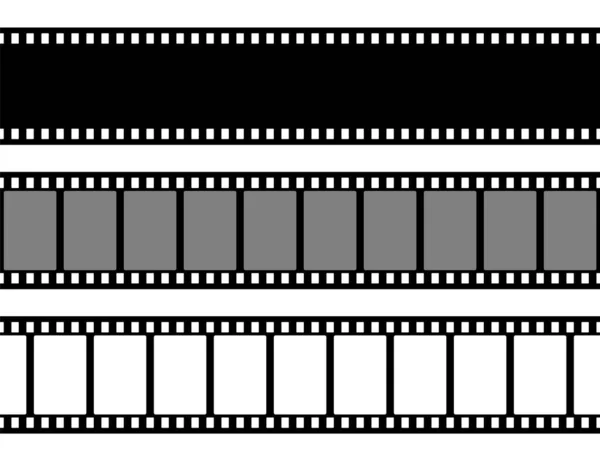 Filmstreifensammlung. alter Retro-Kinostreifen. Vektor-Fotorahmen. — Stockvektor