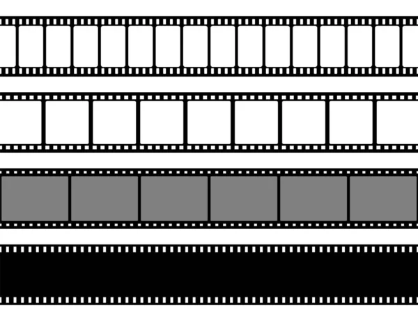 电影胶片系列。 旧的复古电影带。 矢量相框. — 图库矢量图片