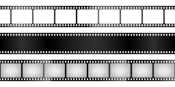 Filmstrips collectie. Oude retro bioscoop filmstrip. Vector illustratie. Video-opname. — Stockvector