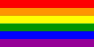 LGBTQ gökkuşağı bayrağı. Gurur ayı. Vektör illüstrasyonu.