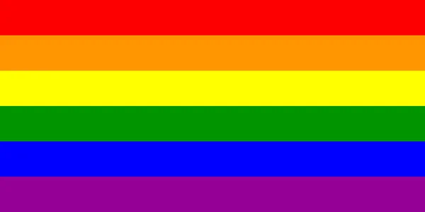 LGBTQ Regenbogenfahne. Stolzer Monat. Vektorillustration. — Stockvektor