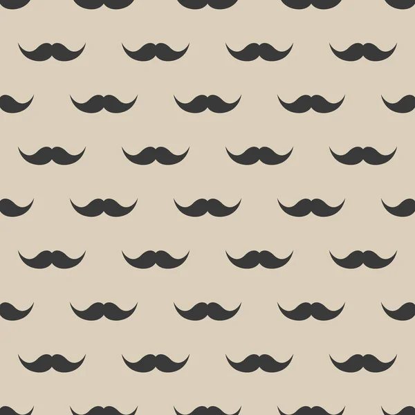 Seamless pattern with mustache. Vintage retro moustache. Facial hair. Hipster beard. Vector illustration. — Stock Vector