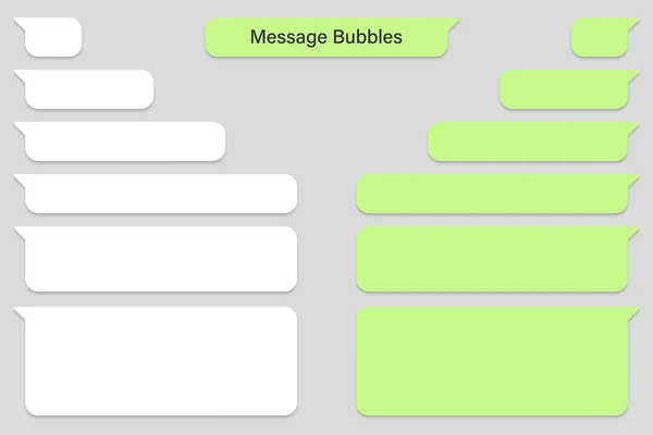 Blank Vector Message Bubbles Chat Or Messenger Speech Bubble SMS Text 