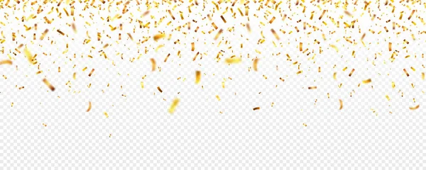 Goldenes Konfetti zu Weihnachten. Fallen glänzendes Glitzern in Goldfarbe. Neues Jahr, Geburtstag, Valentinstag Gestaltungselement. Hintergrund der Feiertage. — Stockvektor