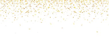 Noel altın konfetisi. Altın renginde parlayan bir parıltı. Yeni yıl, doğum günü, sevgililer günü tasarım öğesi. Tatil arkaplanı.