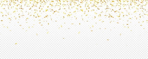 Złote konfetti świąteczne. Spadający błyszczący brokat w złotym kolorze. Nowy rok, urodziny, walentynki element projektowania. Informacje dotyczące urlopu. — Wektor stockowy