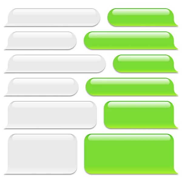 Bule de mesaje vectoriale goale. Chat sau balon de vorbire mesager. SMS cadru text. Trimiterea unui mesaj scurt . — Vector de stoc