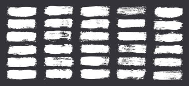 Grunge fırça darbeleri, çizgiler, mürekkep lekeleri, elle çizilmiş karalama şekilleri. El yapımı kabataslak izler, akrilik lekeler, kömür çizgileri. Boya dokuları, kuru fırça etkisi. İşaret altı çizili. Vektör illüstrasyonu.