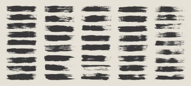 Grunge fırça darbeleri, çizgiler, mürekkep lekeleri, elle çizilmiş karalama şekilleri. El yapımı kabataslak izler, akrilik lekeler, kömür çizgileri. Boya dokuları, kuru fırça etkisi. İşaret altı çizili. Vektör illüstrasyonu.