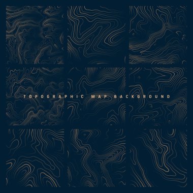 Sınır çizgileri olan topografik haritalar. Coğrafi arazi şebekesi, rahatlama yüksekliği. Yer yolu deseni. Seyahat ve seyrüsefer, harita tasarım elementi. Vektör illüstrasyonu.