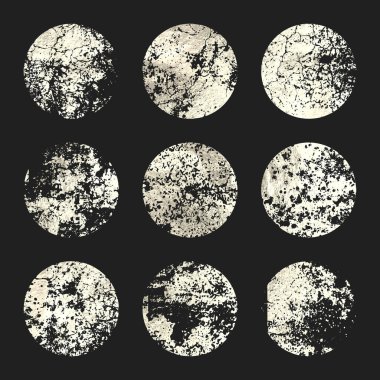 Grunge gümüş folyo, parlak el yapımı daireler. Altın parıltılı doku, desen. Şatafatlı, parlak arka plan çizimi. Düğün, tebrik kartı dekorasyonu. Modern sanat. Vektör illüstrasyonu.