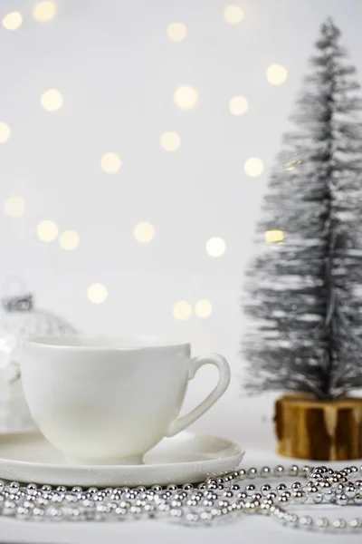 Christmas coffee or tea. Christmas background. — Stock Photo, Image