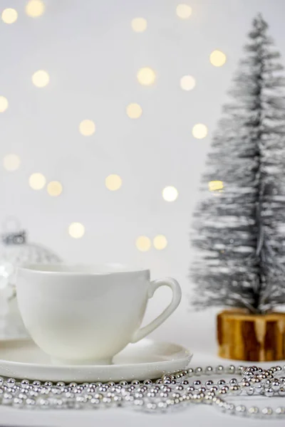 Christmas coffee or tea. Christmas background. — Stock Photo, Image