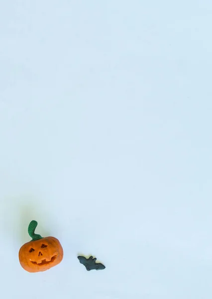 Zucca Con Sfondo Bianco Halloween — Foto Stock