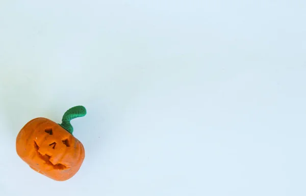 Kürbis Mit Weißem Hintergrund Halloween — Stockfoto