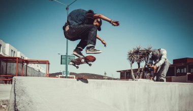 kaykay, sokaklar, Parklar, yaşam tarzı ile ile atlama kişi