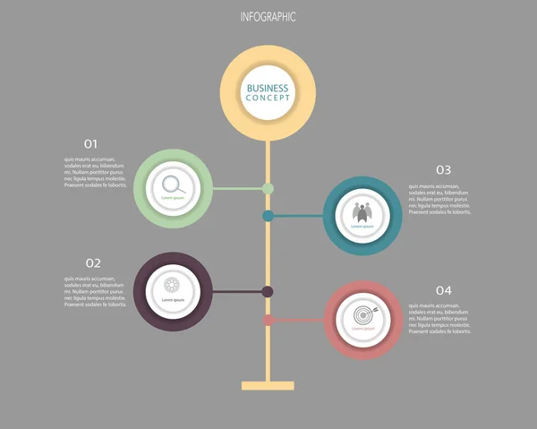 아이콘 Infographic 디자인 워크플로 레이아웃 프로세스 다이어그램 순서도 그래프 비즈니스 — 스톡 벡터