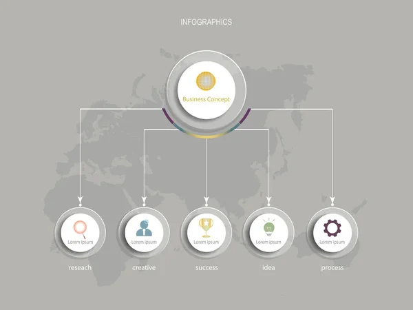 Daire etiket tasarımını Infographics vektör tasarım şablonu. Vektör illüstrasyon iş kavramı, simge, 5 step.Infographic öğesi için iş akışı düzeni, diyagram, web tasarım.