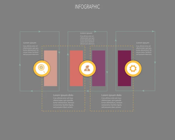 Timeline Design Modelo Infográficos Ilustração Vetorial Conceito Negócio Com Ícone — Vetor de Stock