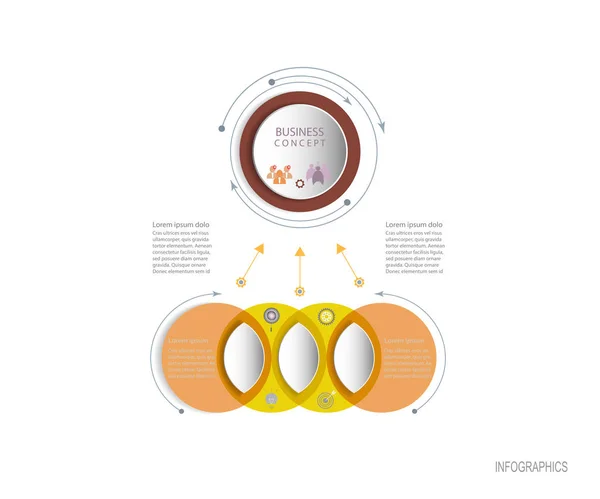 Infographic 레이블 템플릿 디자인입니다 비즈니스 Concept Infographics 레이아웃 프로세스 다이어그램 — 스톡 벡터