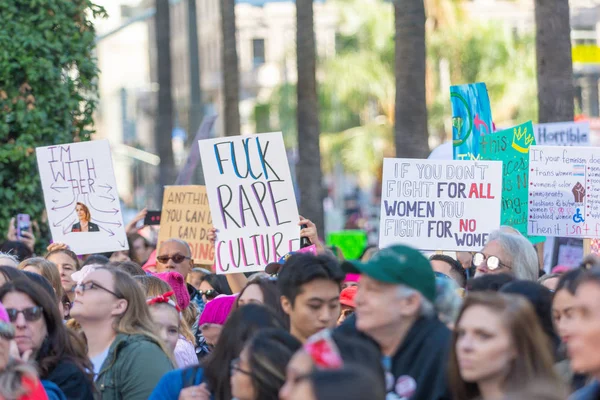 Los Angeles Usa Ledna 2019 Demonstranti Kteří Drží Znamení Během — Stock fotografie