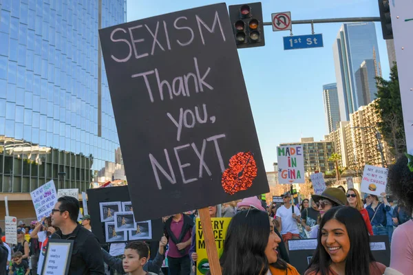 Los Angeles États Unis Janvier 2019 Des Manifestants Tenant Une — Photo