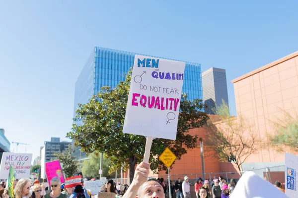 Los Angeles Verenigde Staten Januari 2019 Protester Met Een Bordje — Stockfoto