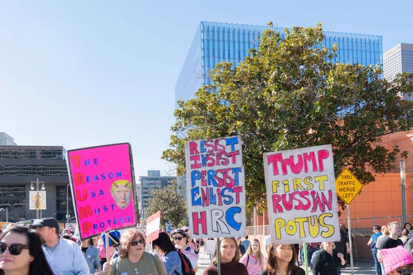 Los Angeles Usa Ledna 2019 Demonstranti Kteří Drží Znamení Během — Stock fotografie