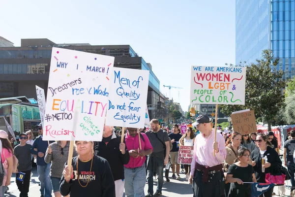 Los Angeles États Unis Janvier 2019 Des Manifestants Tenant Une — Photo