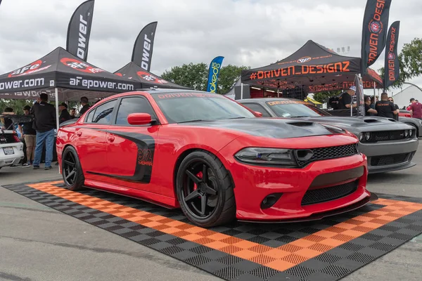 Amerykański Muscle samochód Dodge Charger wystawione na torqued Tour — Zdjęcie stockowe