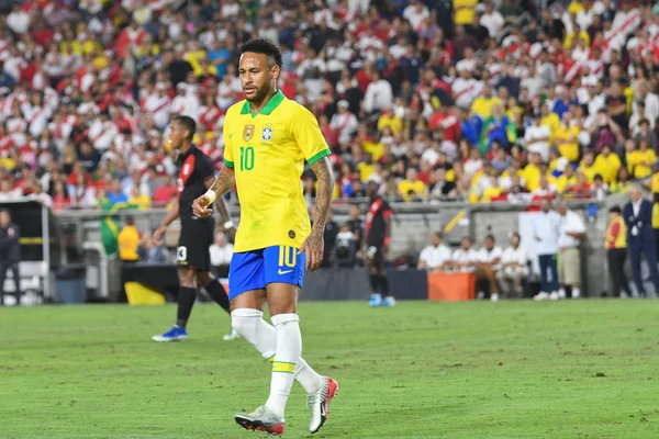 Brazil futballista Neymar Jr, közben nemzetközi barát — Stock Fotó