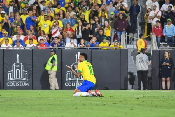 Jugador de fútbol brasileño Neymar Jr, durante International Friendly — Foto de Stock