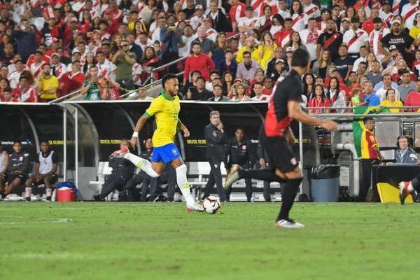 Jugador de fútbol brasileño Neymar Jr, durante International Friendly — Foto de Stock