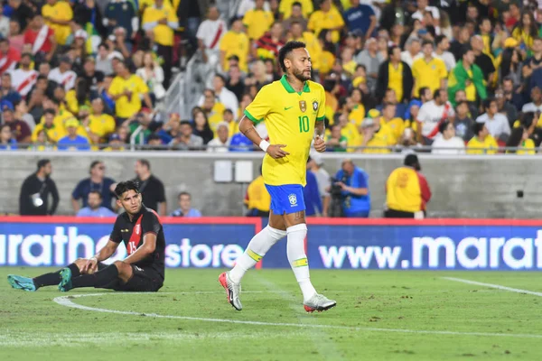 Brazil futballista Neymar Jr, közben nemzetközi barát — Stock Fotó