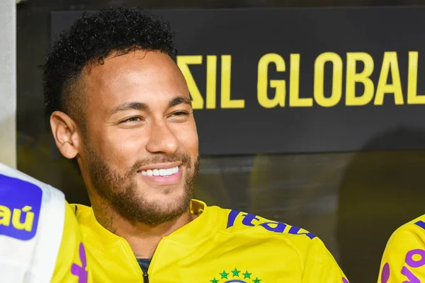 Jugador de fútbol brasileño Neymar Jr, durante International Friendly — Foto de Stock