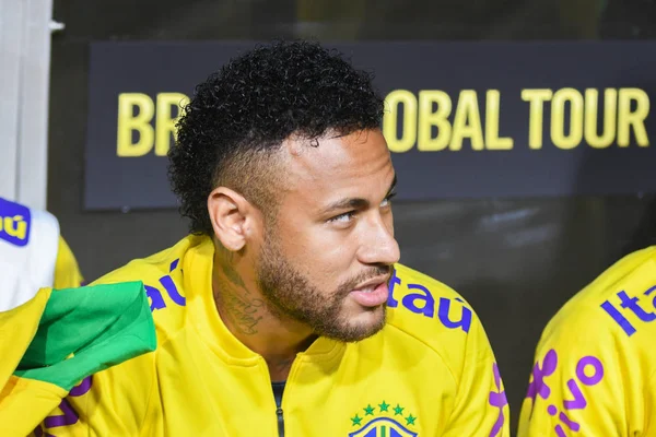 Jugador de fútbol brasileño Neymar Jr, durante International Friendly — Foto de Stock